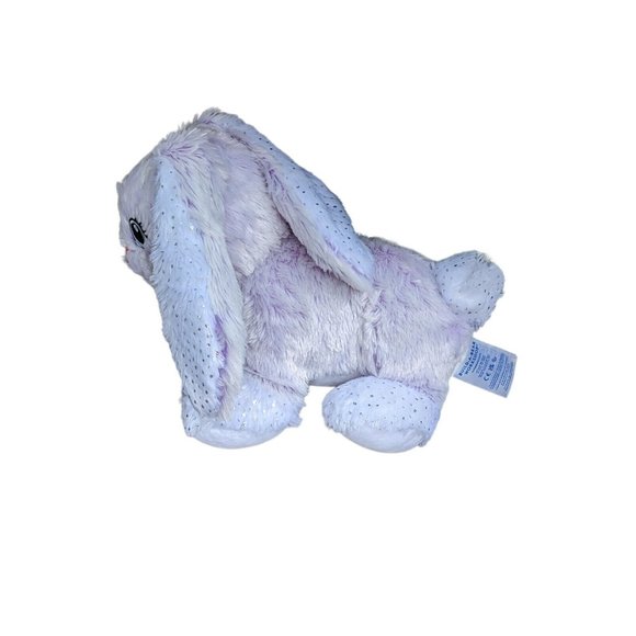 Build A Bear Sugar Plum Bunny Rabbit Purple Sparkle 2021 11” Long Plush Stuffed - Picture 3 of 5
